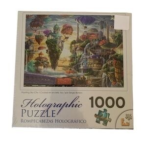 NEW Holographic Puzzle Floating Sky City CrazArt 1000 Pieces Sealed 20" X 27”